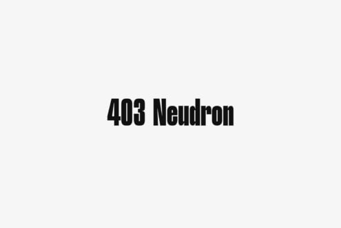 403 Neudron text in bold black font on light background