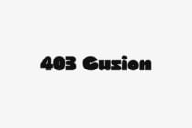 403 Cushion typography text in bold black letters on light background