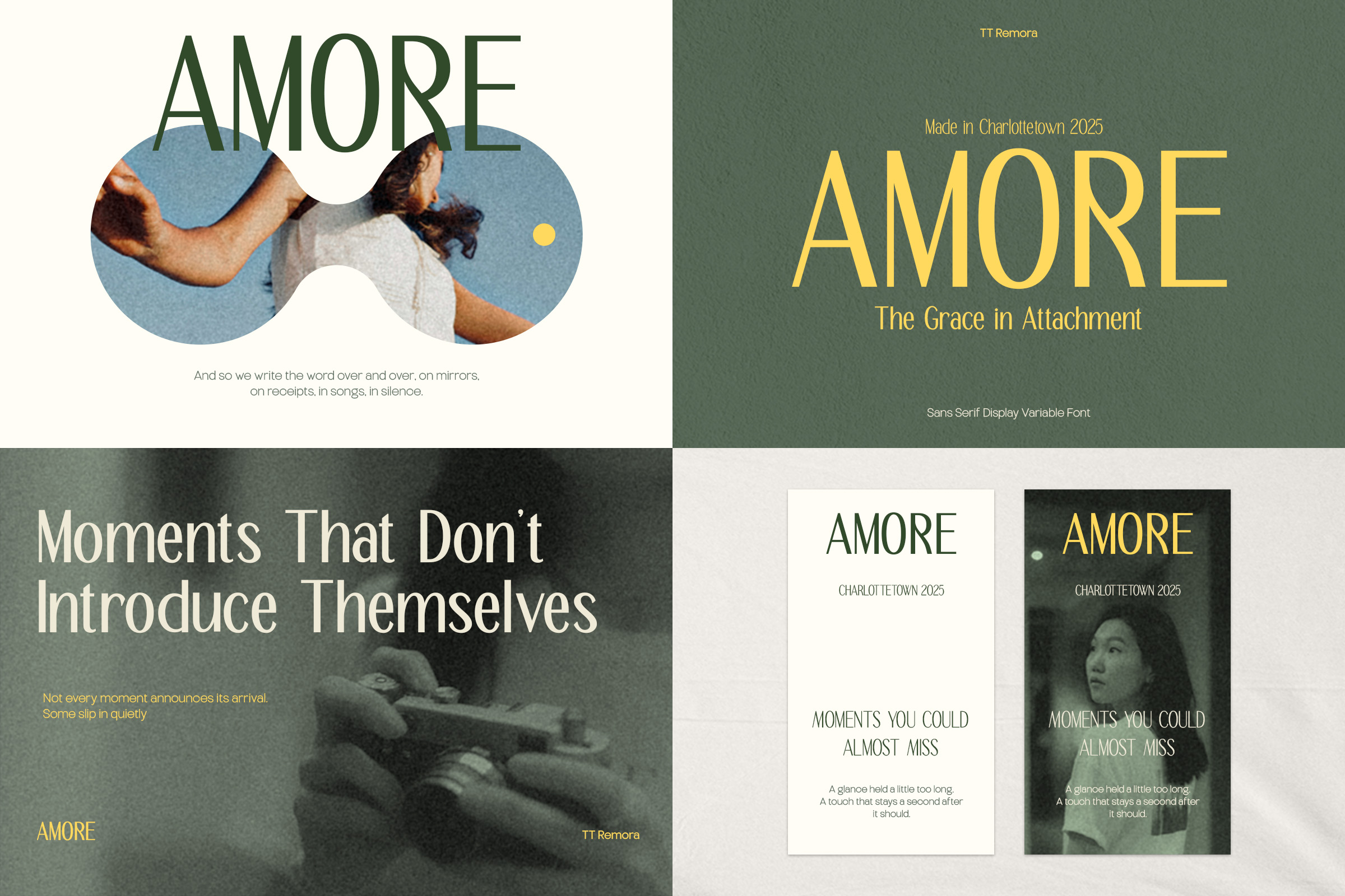 Design system for AMORE branding with magazine covers poster layouts
