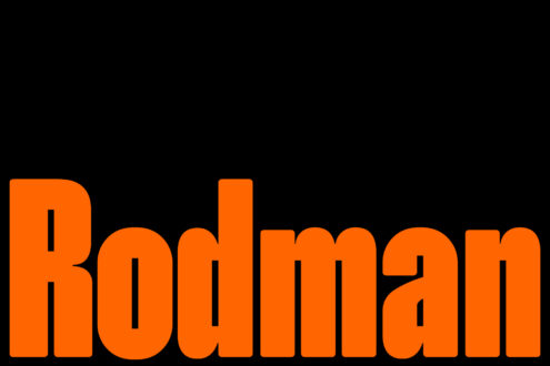 Bright orange rounded sans serif font displaying full alphabet in thick weight