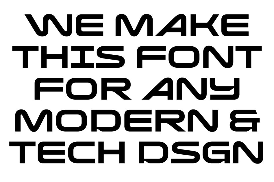 We make this font for any modern tech design headline in bold sans serif