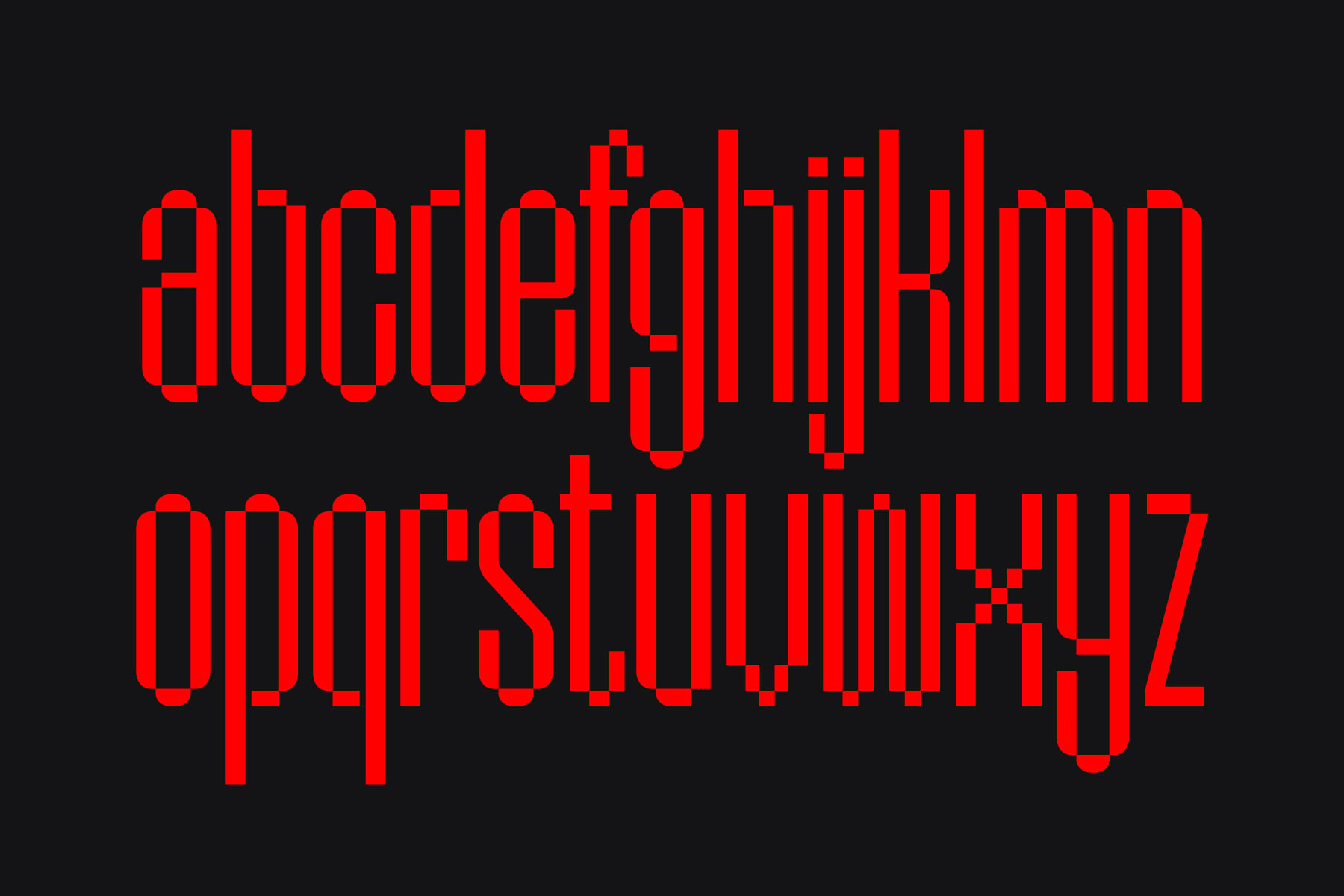 Bright red pixelated text reading 'aldorfahillinn oppst uuuux17' on dark background
