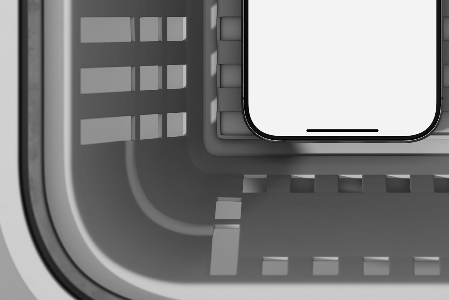 iPhone Pro close-up mockup angled on textured background