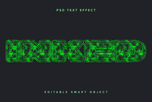 Bright green neon UNLOCKED text with glitch pattern on dark gray background