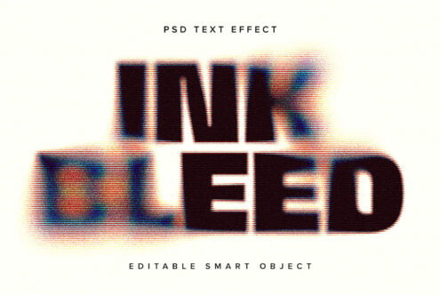 indie feed text with RGB scanline glitch on light background