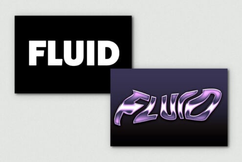 Two overlapping text boxes showing clean bold sans serif styles