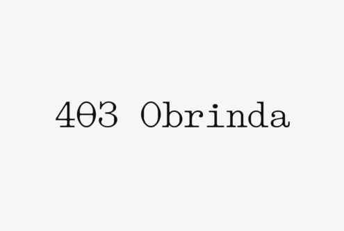 Minimalist serif typeface sample showing text on off-white background