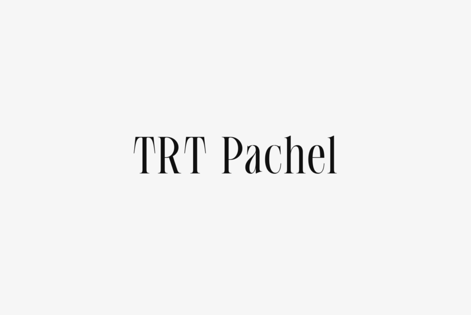 TRT Pachel serif typeface displayed on clean white background