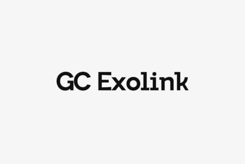 Monospace font display showing GC Exolink text in black on white