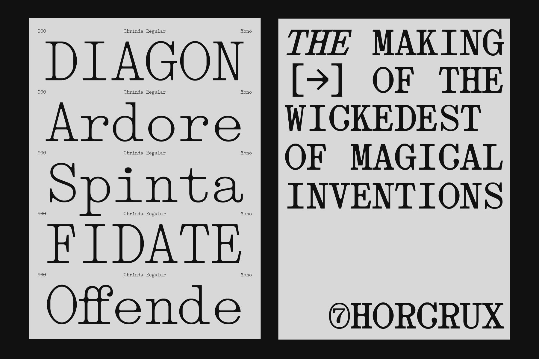 Book cover spreads using serif typeface for fantasy fiction titles