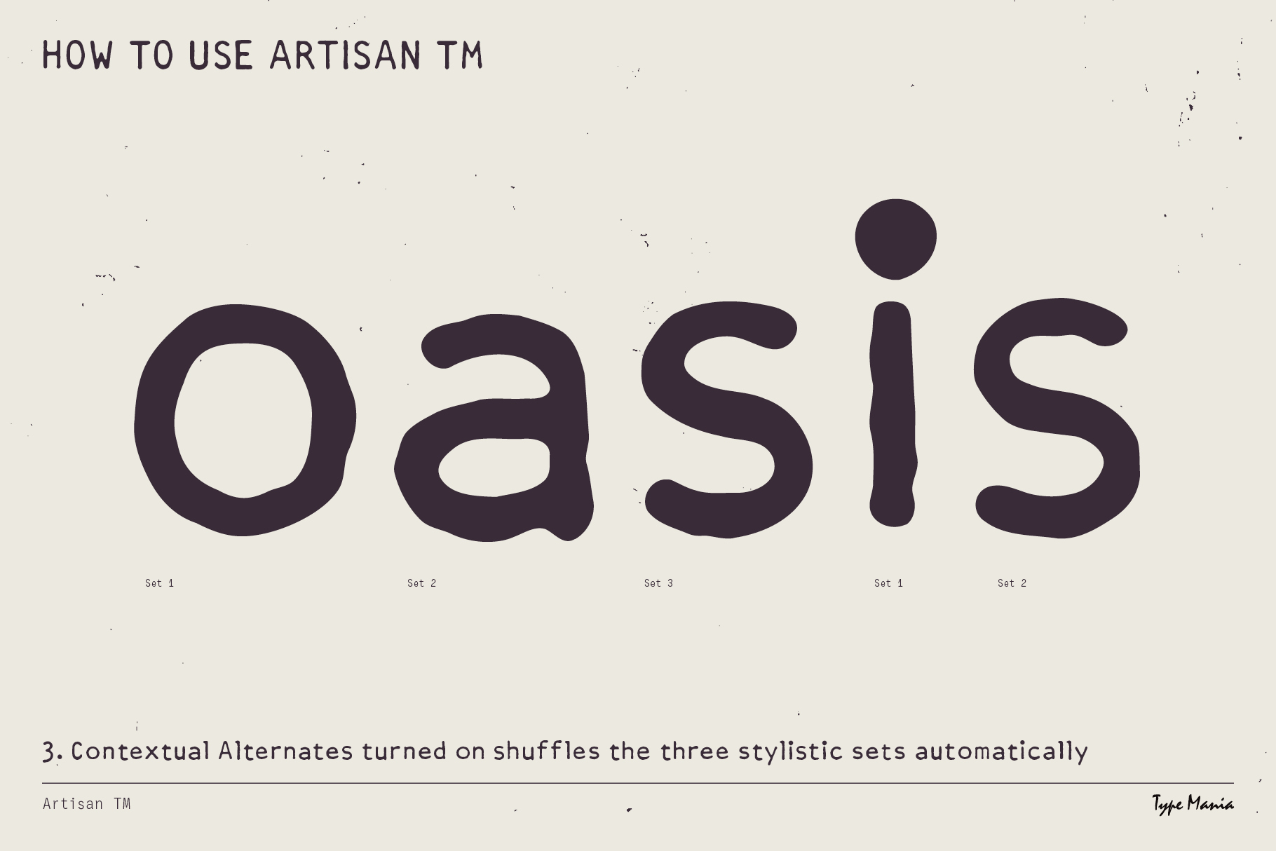 Numbers 0a5is showing multiple character style sets with contextual alternates feature
