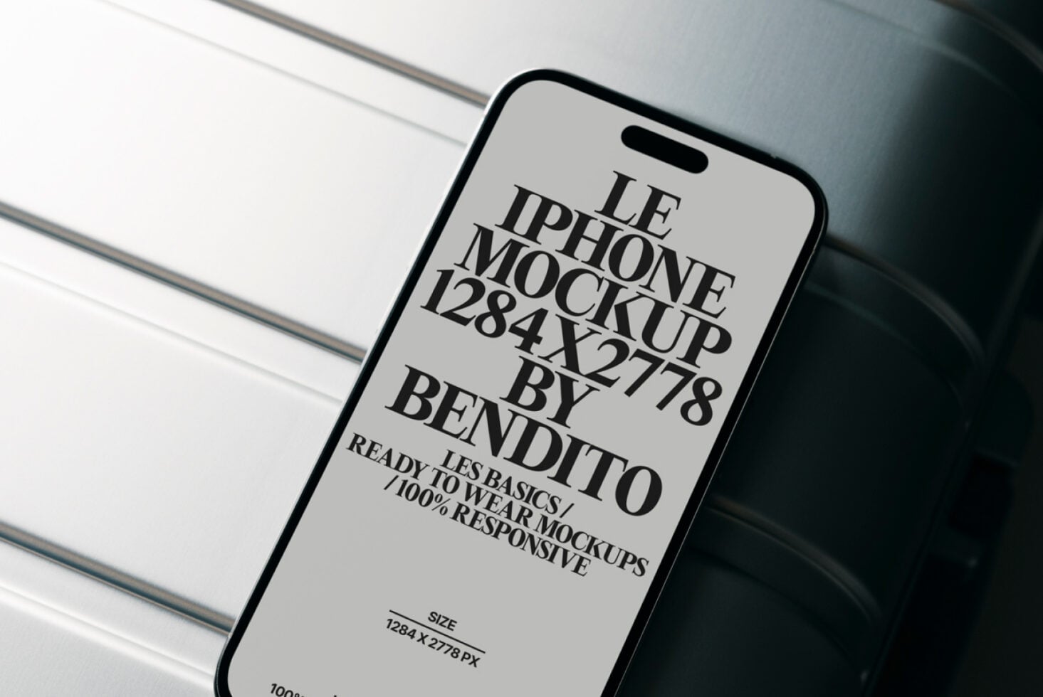Cream phone screen showing serif text layout mockup on device