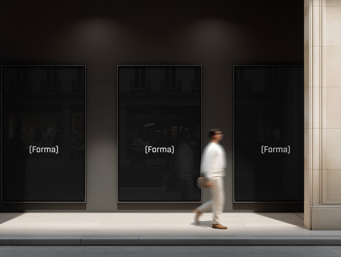 Gallery wall with three black framed mockups ready for custom artwork