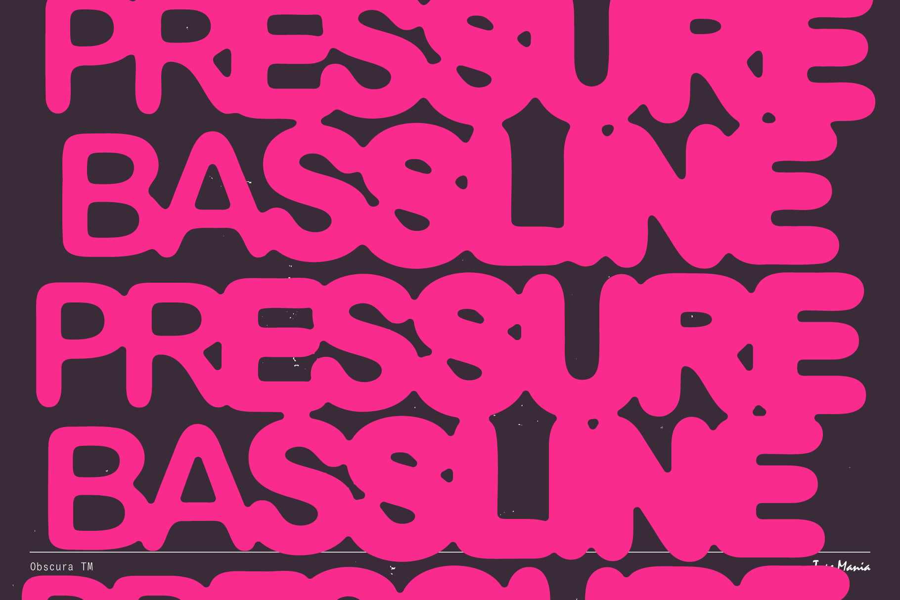 Freestyle in neon pink with jagged wavy edges on dark background