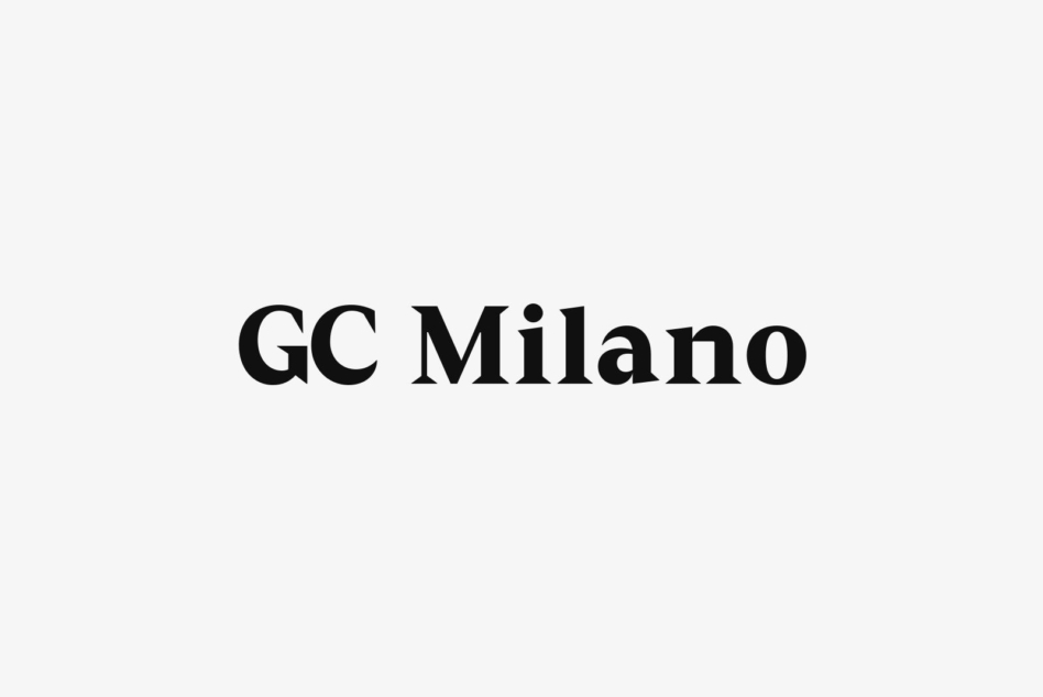 Minimal white background with GC Milano serif typeface centered on page