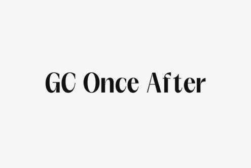 GC Once After typography specimen in elegant serif style