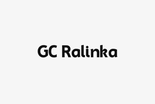 GC Ralinka typeface shown in modern sans-serif styling