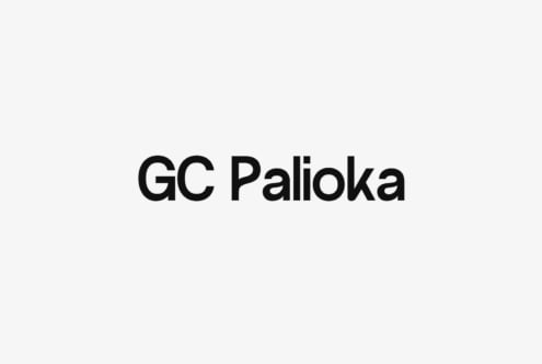 GC Palioka typeface rendered in rounded sans-serif letters