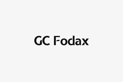 GC Fodax geometric font displayed in black on white