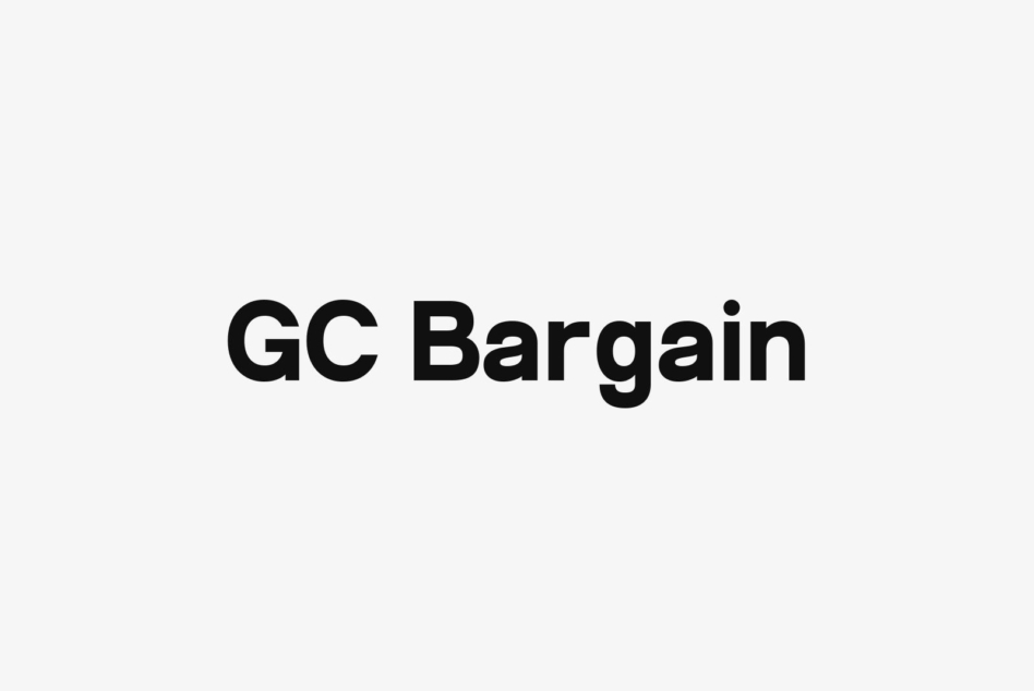 GC Bargain sturdy sans serif font in black