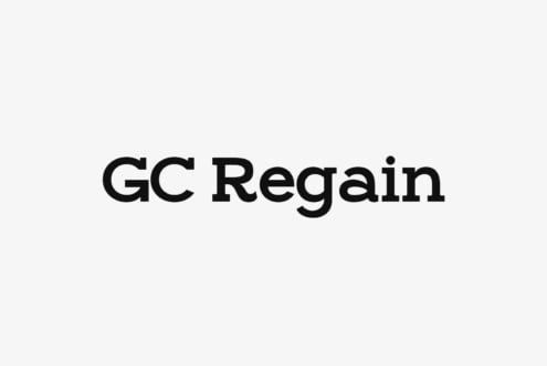 GC Regain contemporary typeface with serifs