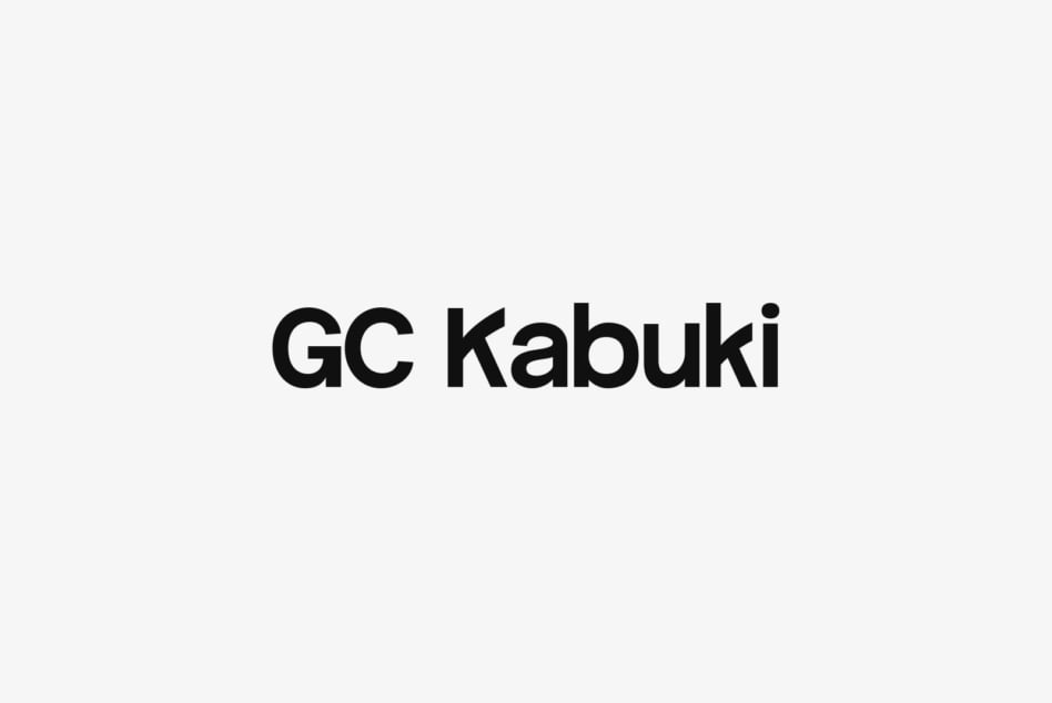 GC Kabuki minimalist sans serif font design