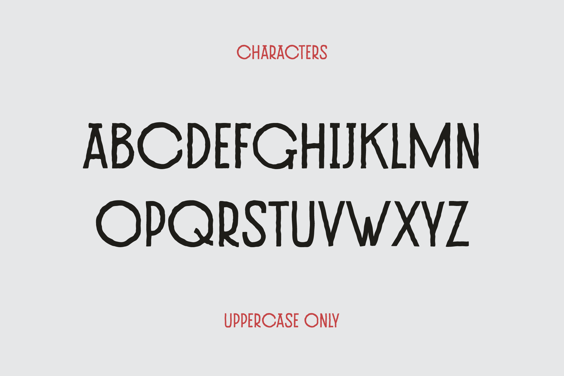 Uppercase character set ABCDEFGHIJKLMN OPQRSTUVWXYZ on light background