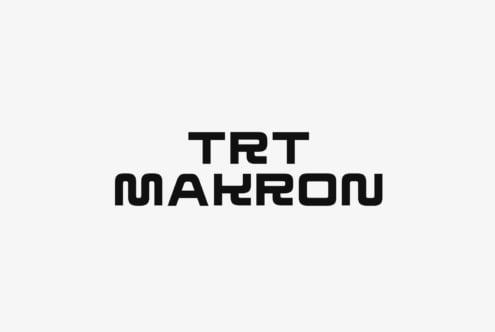 Bold geometric font display in black letters on white
