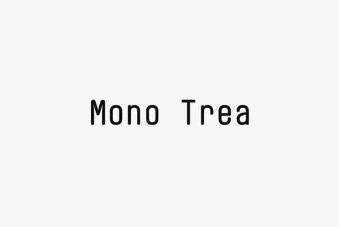 Mono Trea monospace typeface sample on clean white background