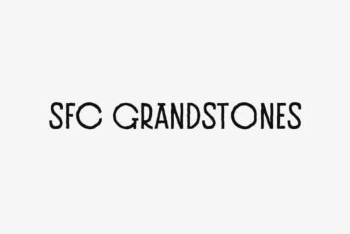 SFC Grandstones serif font sample on light background