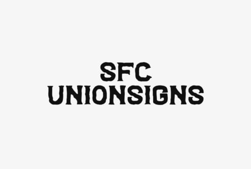 SFC Unionsigns bold black text on light background