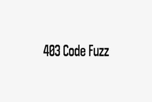 403 Code Fuzz typeface name displayed on light background