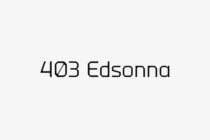403 Edsonna font rendered in modern sans serif on plain light surface
