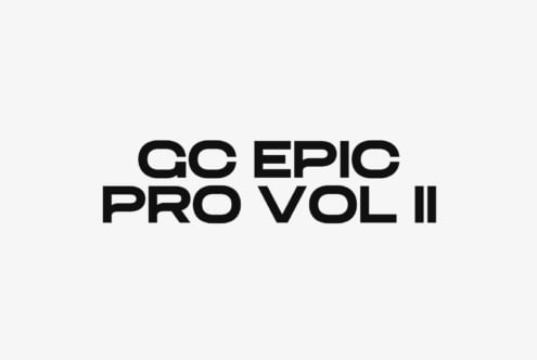 Go Epic Pro Vol II typeface displayed in bold black letters on light background