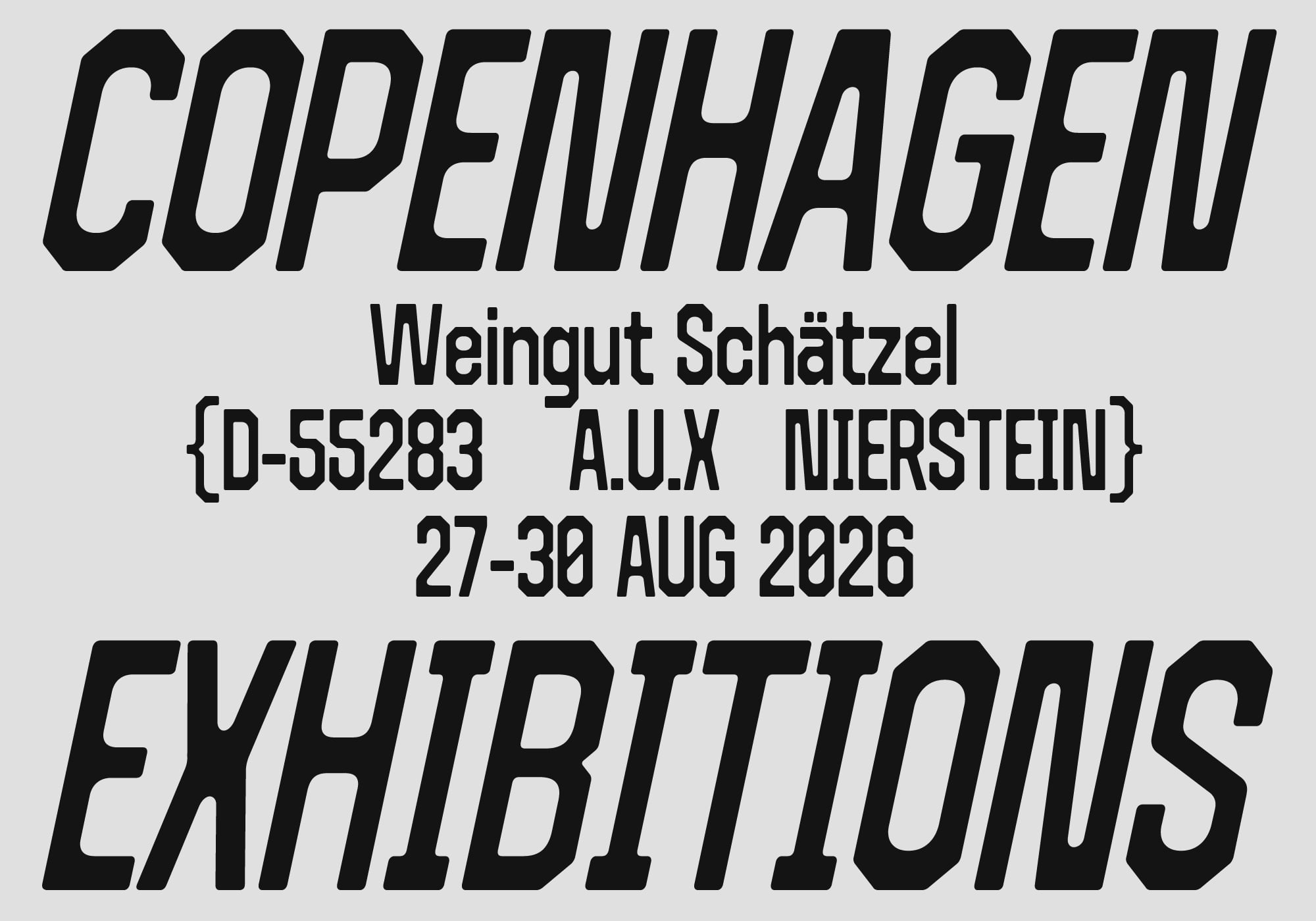 Coffee exhibit poster with event details for wine festival in Germany