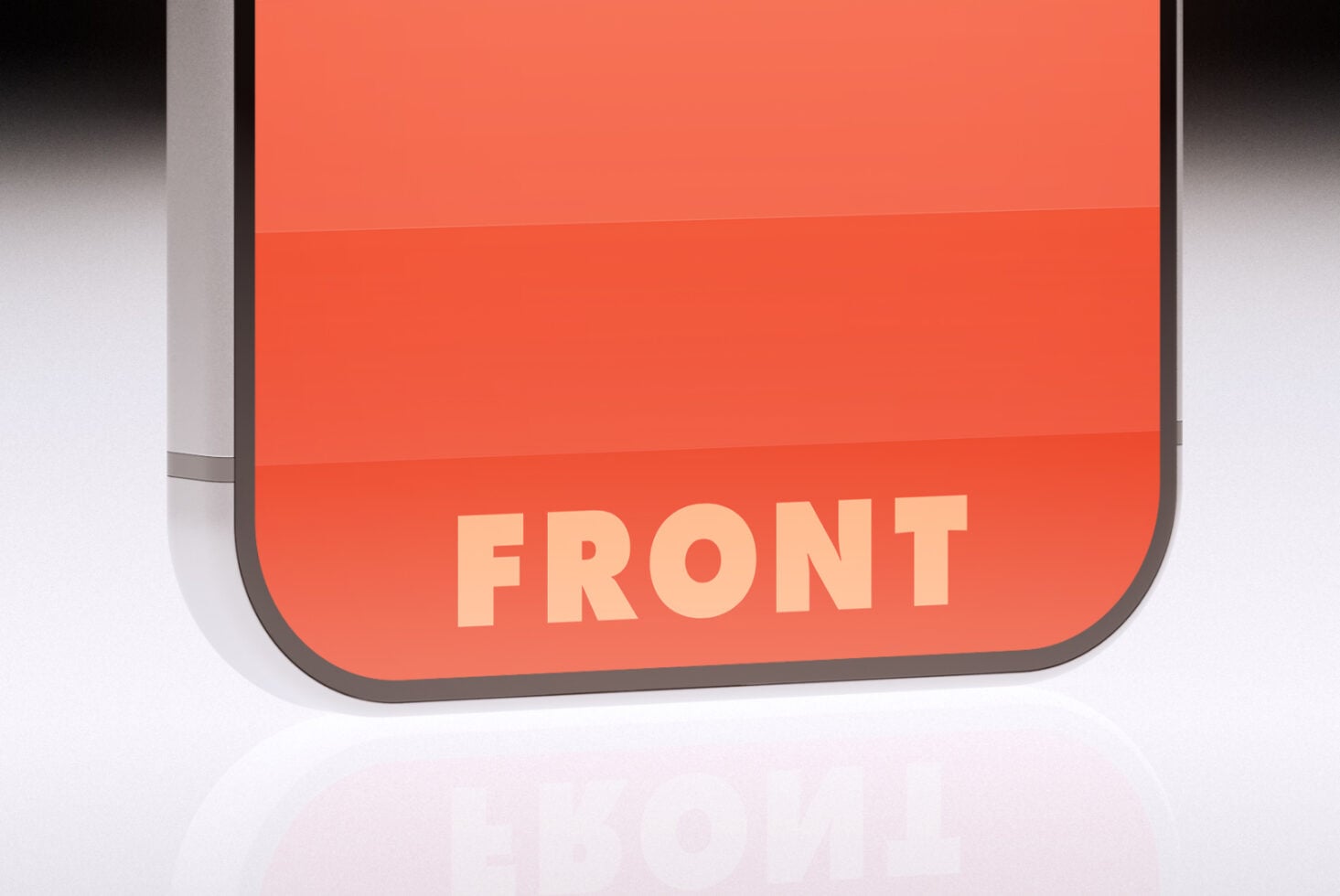 Coral orange phone mockup with customizable display area