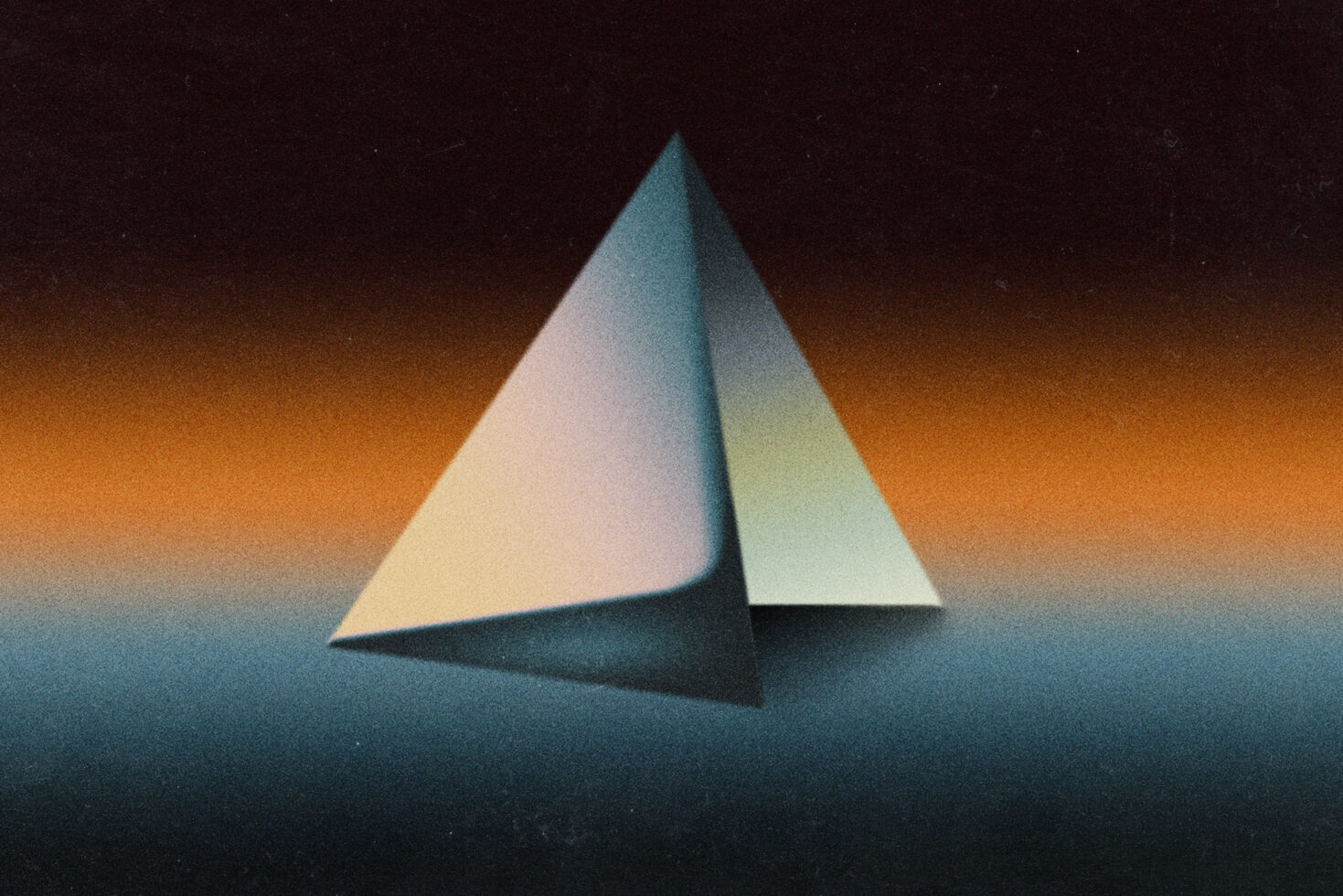 Single cone shape with gradient fill against dark starry background