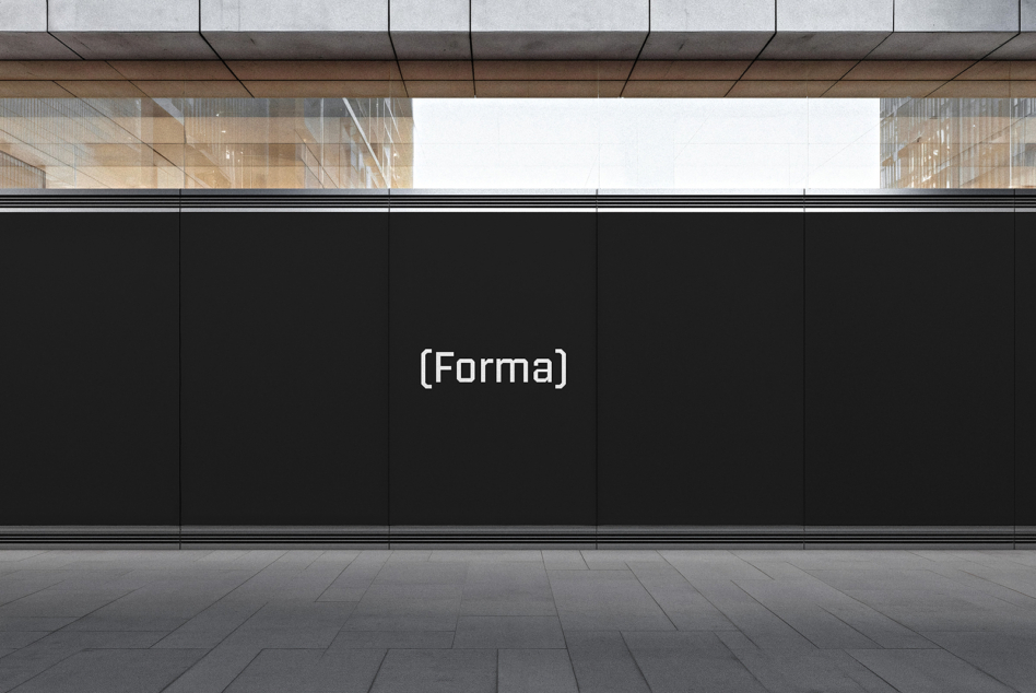 Large window mockup with motion blur imagery, dynamic retail display space concept