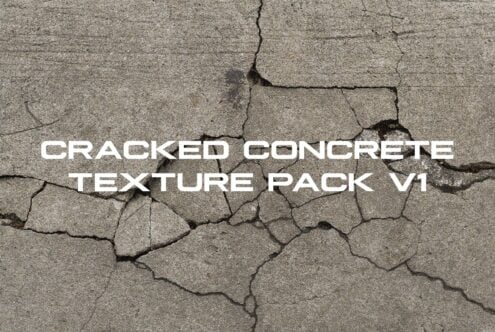 Cracked concrete texture pack v1 title overlay on broken pavement