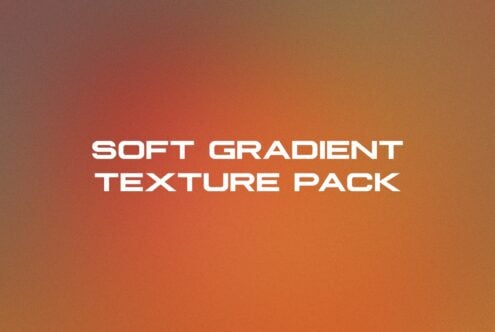 Soft Gradient Texture Pack title over warm rust-to-gold color transition backdrop