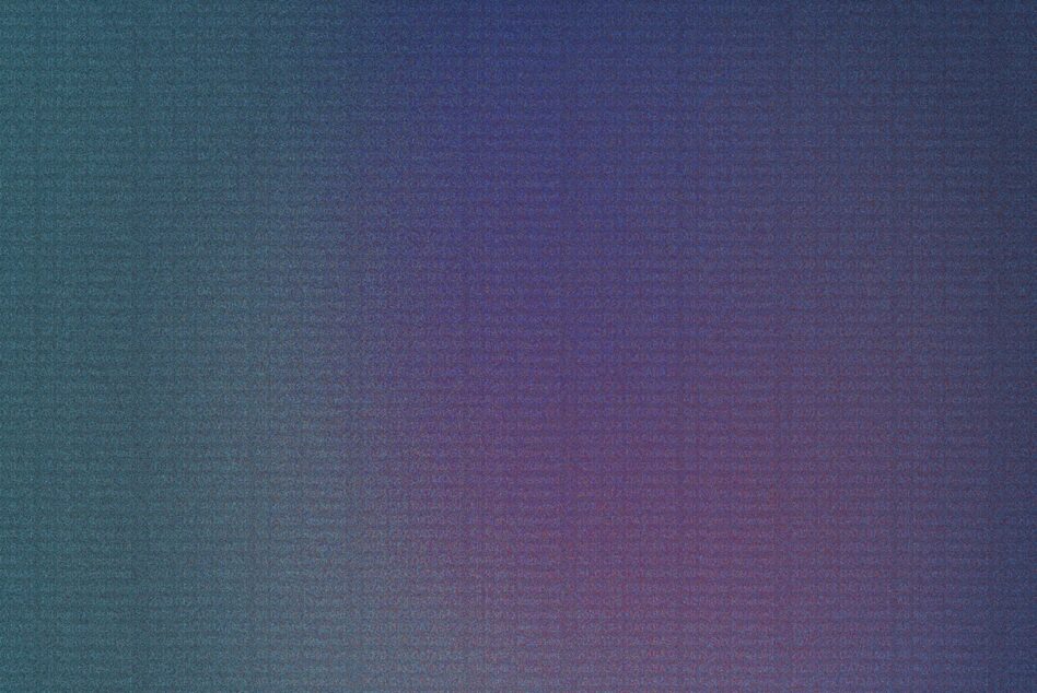 Teal to deep purple gradient with grainy noise texture filling entire frame