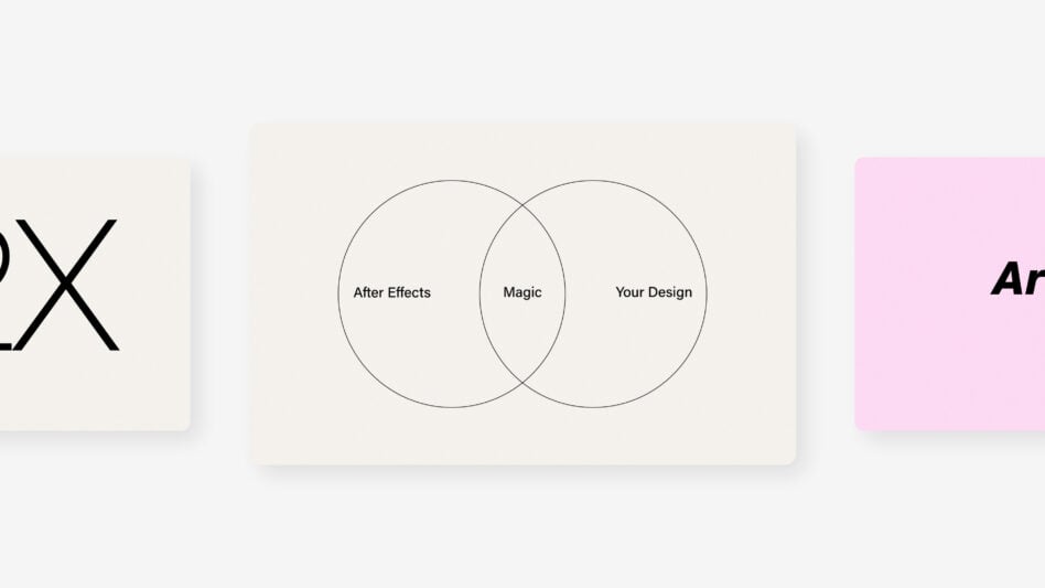 Venn diagram showing where After Effects, Magic, plus Your Design overlap together