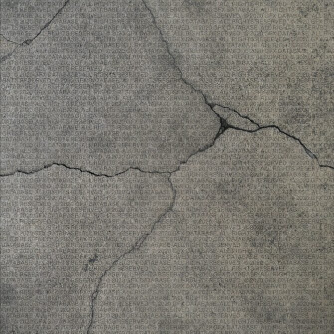 Close up of weathered concrete surface with fine diagonal cracks