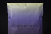 Fabric banner with cream to purple gradient displaying Mockup Lab text