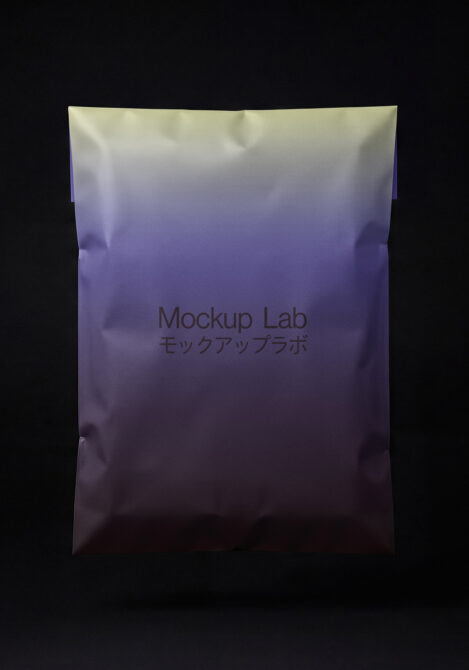 Draped fabric mockup with purple to cream gradient color transition