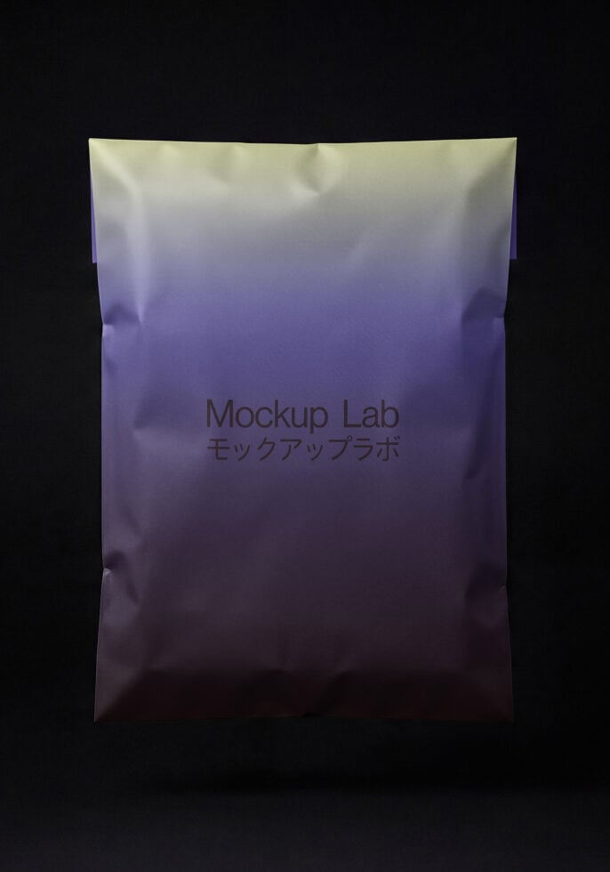 Draped fabric mockup with purple to cream gradient color transition