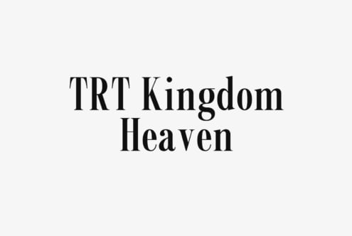 TRT Kingdom Heaven serif typeface in elegant stacked layout