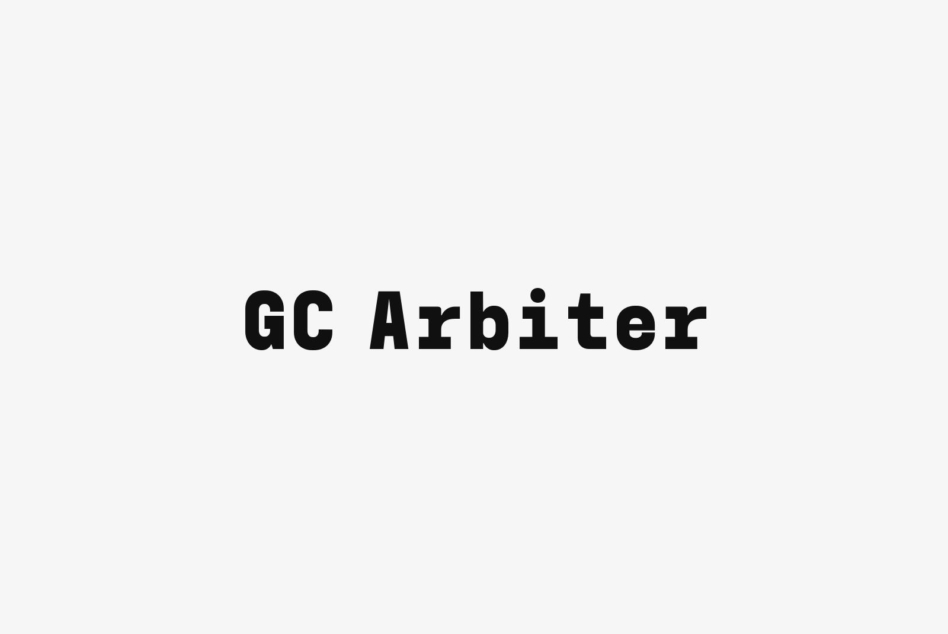 GC Arbiter monospace font with evenly spaced bold letters