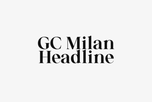 GC Milan Headline font displaying text in classic serif style