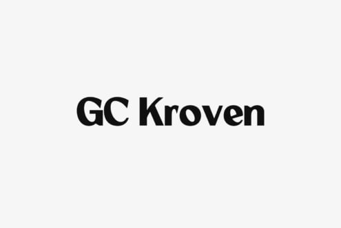 GC Kroven typeface in bold black serif letters on light background